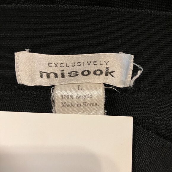 Exclusively Misook Black Knit Maxi Skirt Size Large L - Picture 4 of 5